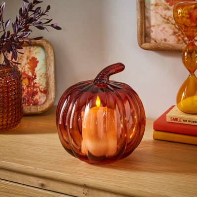 Pumpkin Glass Lantern — £10